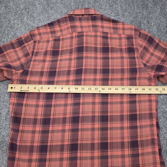 Grayers Clothiers Shirt Mens Medium Red Gray Plaid Short Sleeve Cotton Casual - Picture 5 of 15